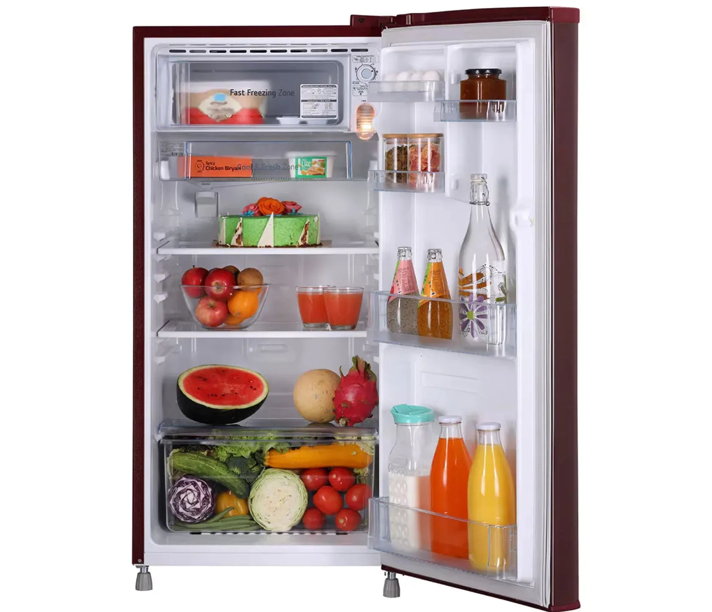 LG-GL-B199OSTB 185 Ltr, 1 Star, Scarlet Tulip Finish, Direct Cool Single Door Refrigerator