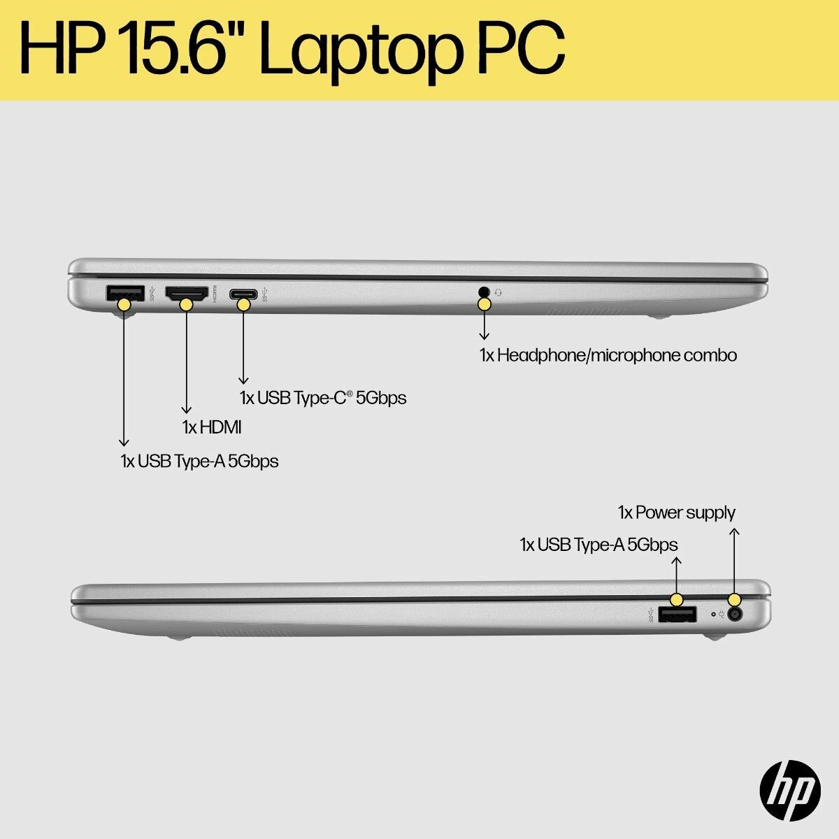 HP Laptop 39.6 cm (15.6) 15-fc0026AU , Silver