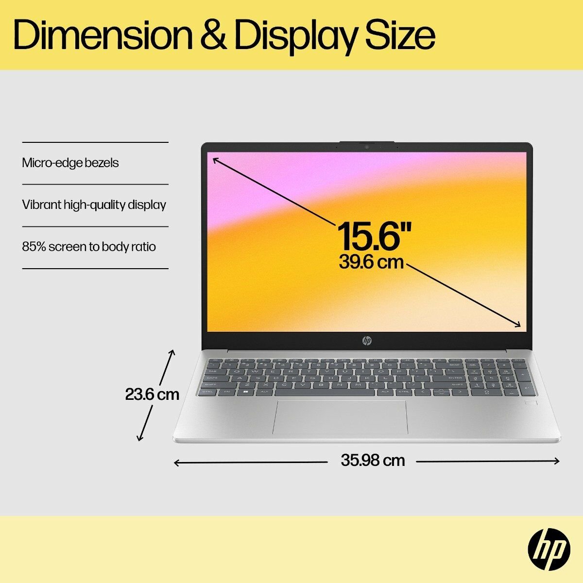 HP Laptop 39.6 cm (15.6) 15-fc0026AU , Silver