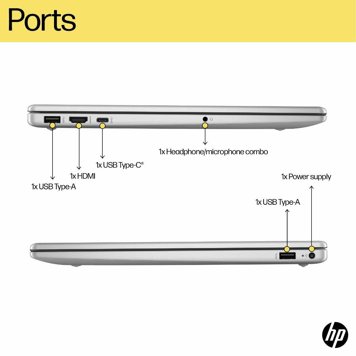 HP Laptop 39.6 cm (15.6) 15-fd0070TU, Silver