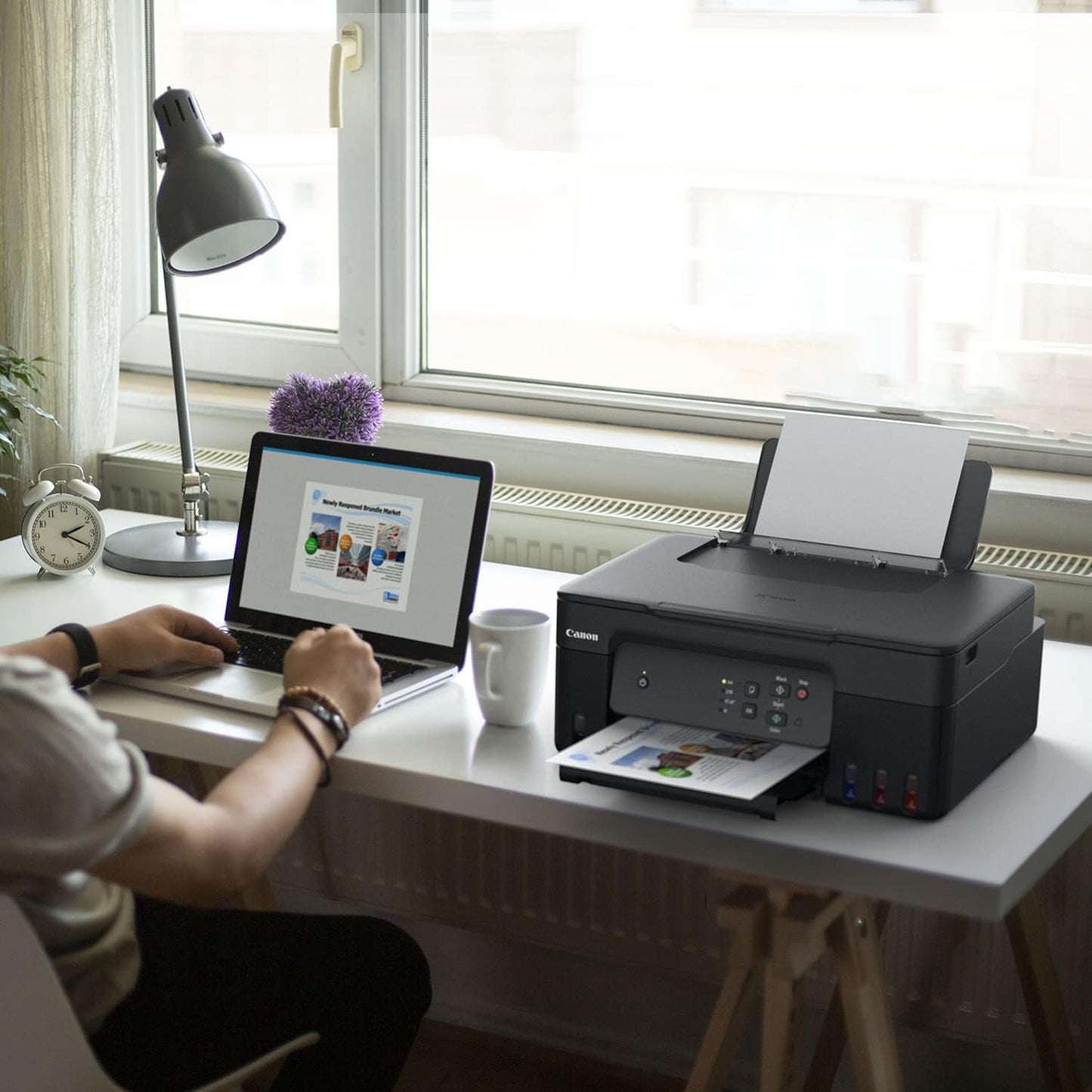 Canon PIXMA MegaTank G2730 All-in-one (Print, Scan, Copy) Inktank Printer with Small Size Ink Bottles, Scan The QR Code & Get a JBL Speaker