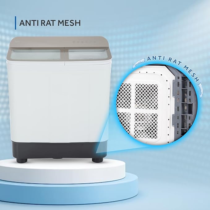 Haier- HTW70-178N 7 Kg Semi-Automatic Washing Machine With Toughened Glass