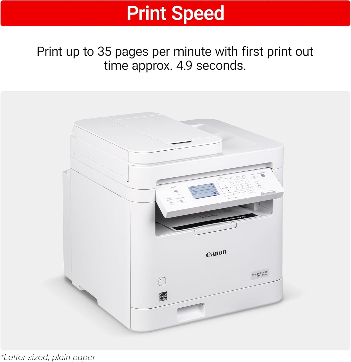 Canon imageCLASS MF284dw - Monochrome, Duplex, Wireless Laser Printer, Multifunction with Print, Copy, Scan, Auto Document Feeder