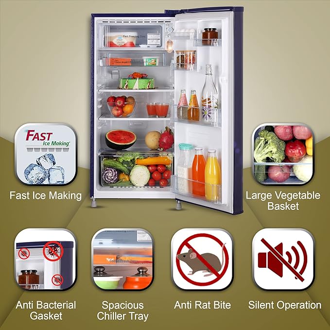 LG-GL-B199OBED 185 L 3 Star Direct-Cool Single Door Refrigerator Appliance