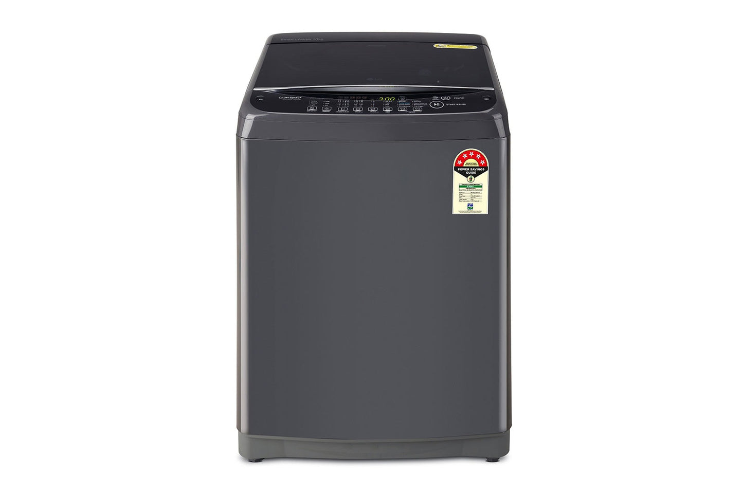 LG-T10SJMB1Z 10 Kg 5 Star Inverter Turbo Drum Fully Automatic Top Loading Washing Machine ( Jet Spray+, Smart Closing Door, Middle Black)