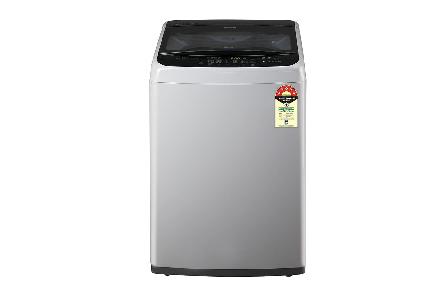 LG-T80SPSF2Z 8.0 Kg 5 Star Smart Inverter Fully-Automatic Top Loading Washing Machine , Middle Free Silver, Turbodrum), 8 Kg