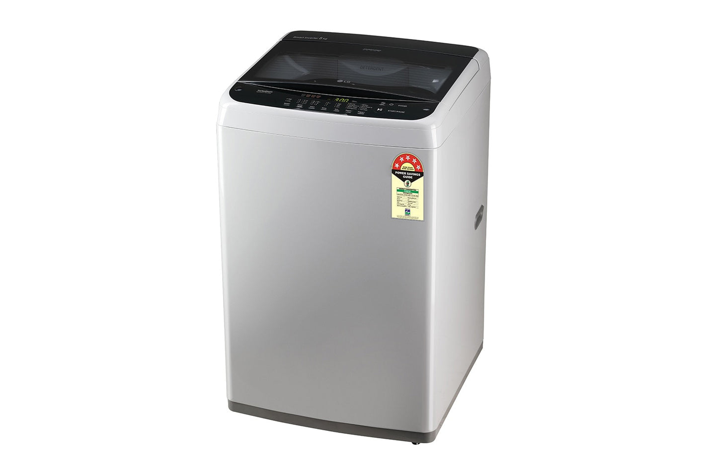 LG-T80SPSF2Z 8.0 Kg 5 Star Smart Inverter Fully-Automatic Top Loading Washing Machine , Middle Free Silver, Turbodrum), 8 Kg