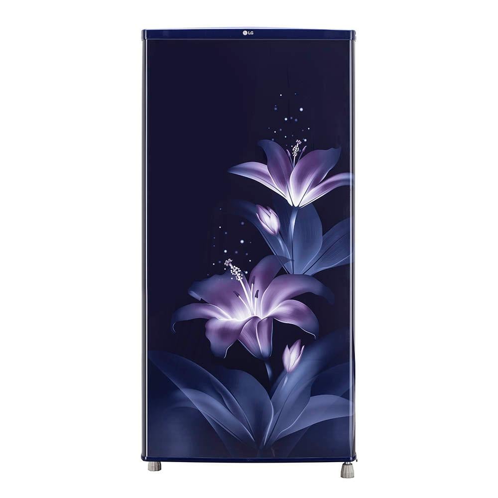GL-B199GBJB-LG 185 L, Fast Ice Making, Toughened Glass Shelves ( Blue Jasmine)