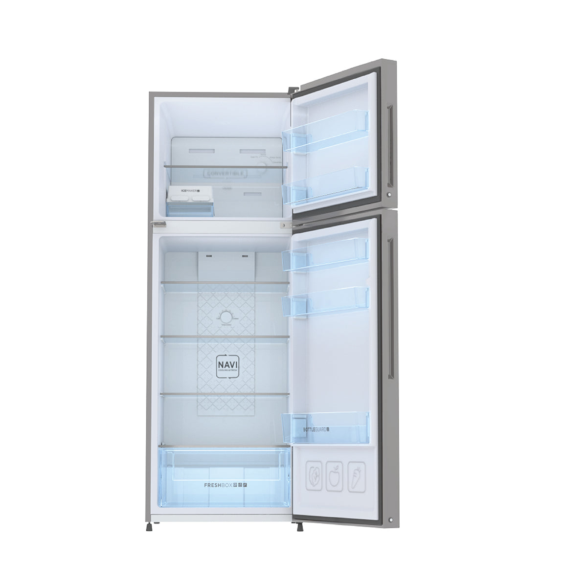 Haier-HRF-2902BMS-P 240 L, 2 Star, Moon silver Finish Top Mounted Frost Free Refrigerator
