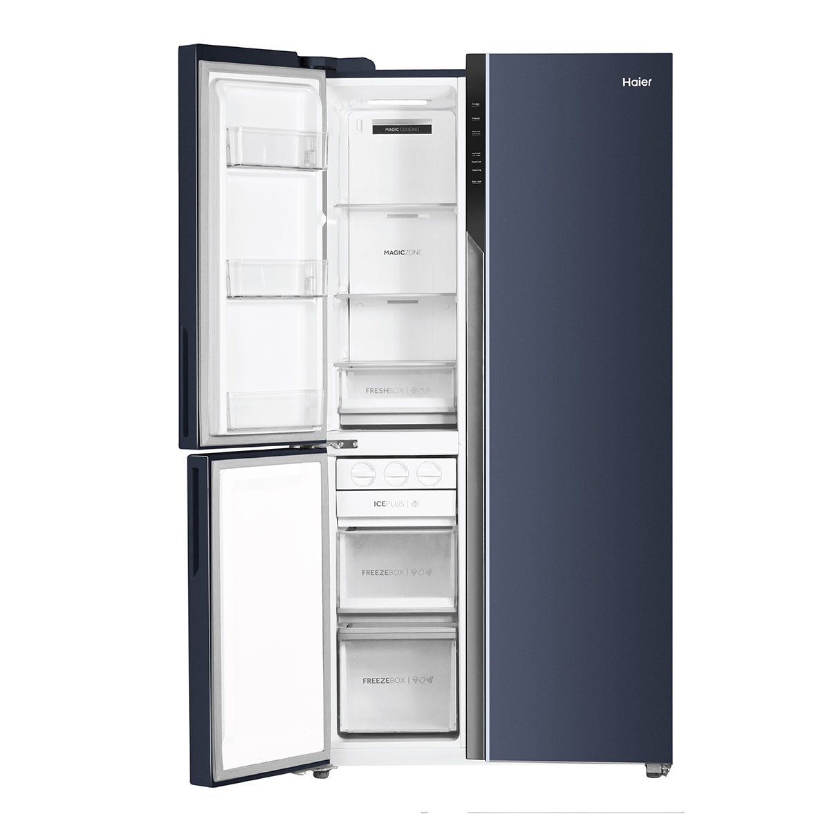 Haier HRT-683GKU 598L, Graphite Black Finish, 3 Door Side by side Refrigerator