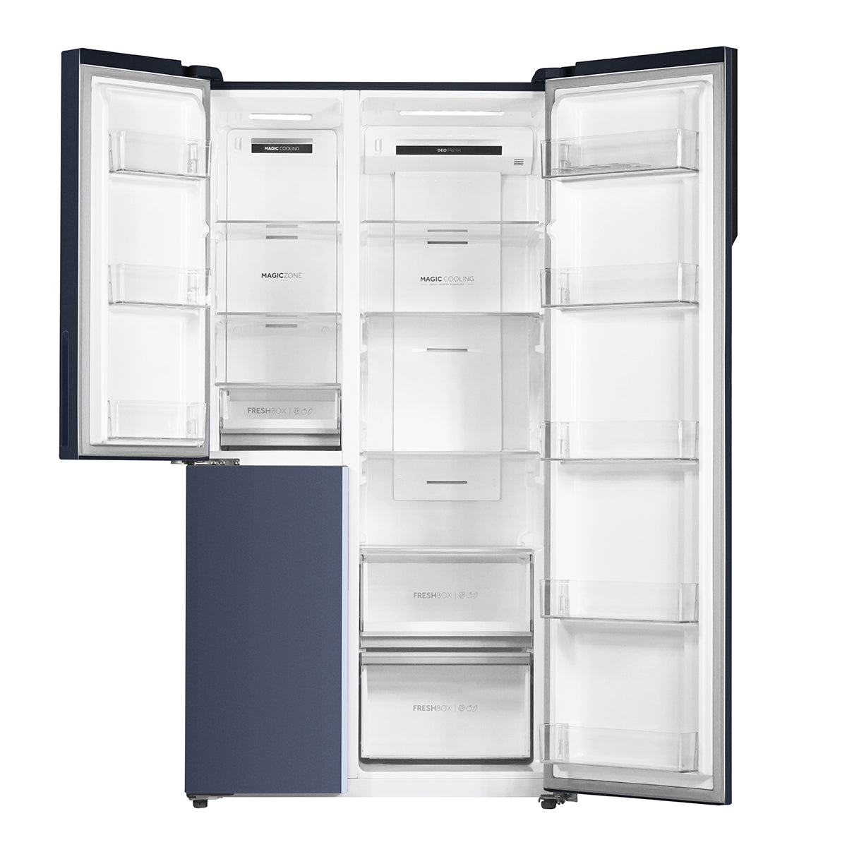 Haier HRT-683GKU 598L, Graphite Black Finish, 3 Door Side by side Refrigerator
