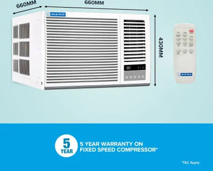 Blue Star WFE318P Fixed Speed 1.5 Ton 3 Star 2025 Window AC