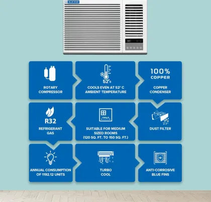 Blue Star WFE318P Fixed Speed 1.5 Ton 3 Star 2025 Window AC