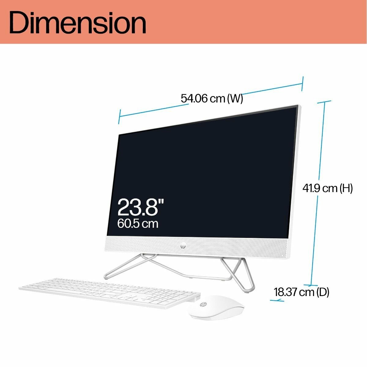 HP 60.5 cm (23.8) All-in-One Desktop PC 24-cb1901in