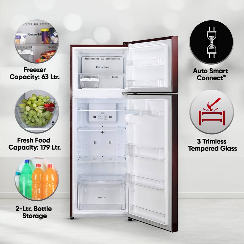 LG-GL-N292BSEY 242 L Frost Free Double Door 2 Star Refrigerator