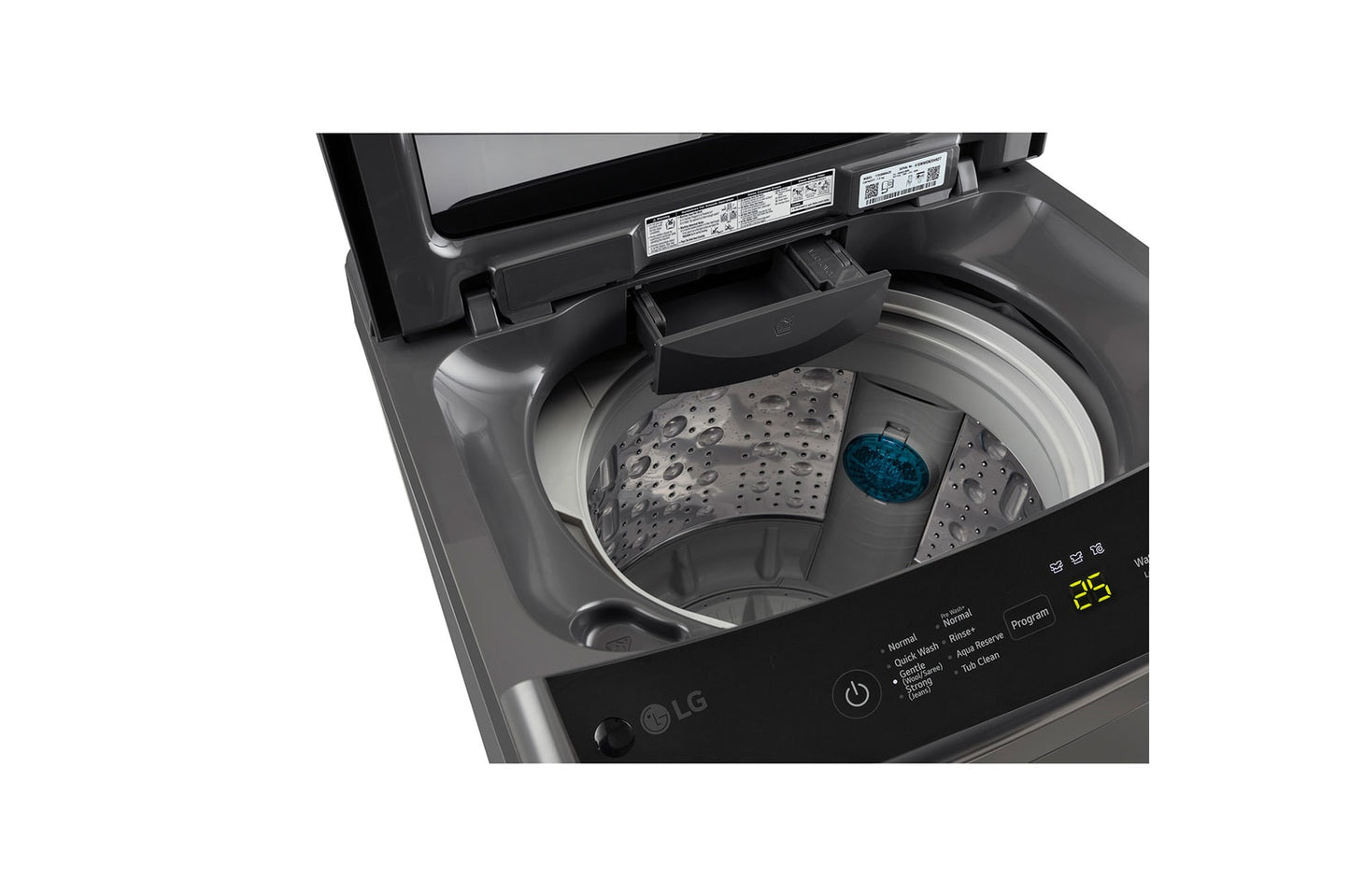 LG-T70VBMB4ZD 7 Kg Top Load Washing Machine, Smart Inverter Motor, Middle Black