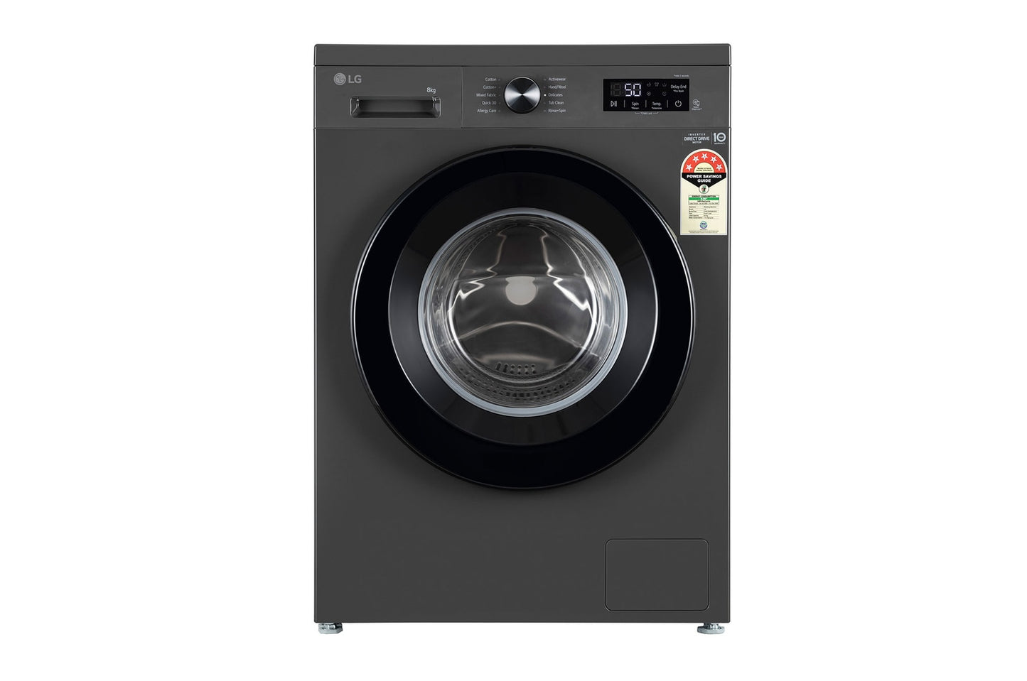 LG-FHB1208Z2M 8KG Front Load Washing Machine, Inverter Direct Drive, Middle Black