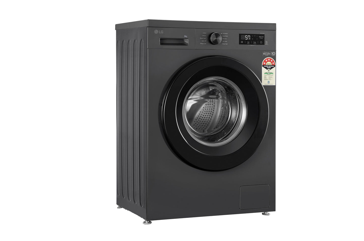 LG-FHB1208Z2M 8KG Front Load Washing Machine, Inverter Direct Drive, Middle Black
