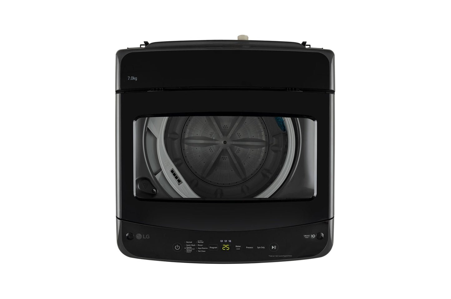 LG-T70VBMB4ZD 7 Kg Top Load Washing Machine, Smart Inverter Motor, Middle Black