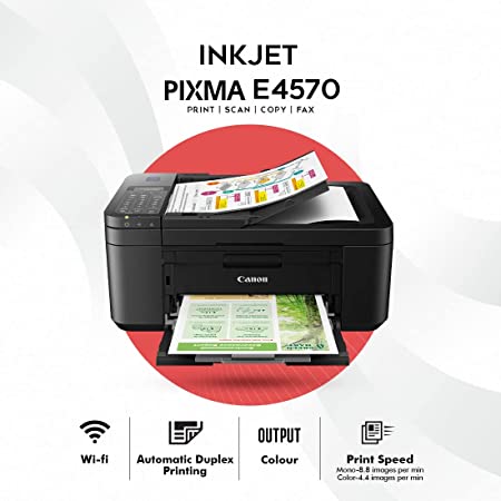 Canon E4570 All-in-One Wi-Fi Ink Efficient Colour Printer
