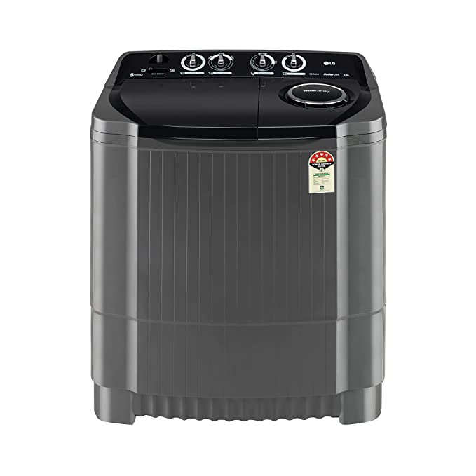 P8535SKMZ-LG 8.5 kg 5 Star Semi-Automatic Top Load Washing Machine Middle Black, Roller Jet Pulsator