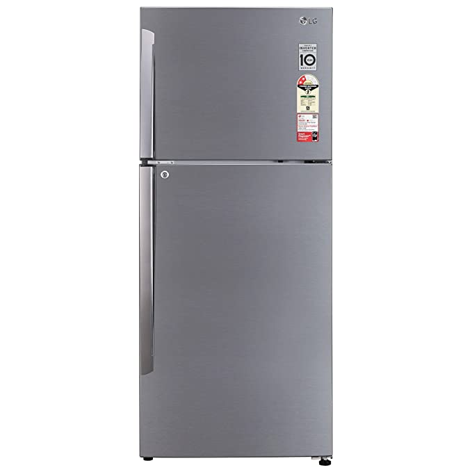 GL-T432APZY-LG 437 L 2 Star Frost-Free Smart Inverter Double Door Refrigerator (Shiny Steel, Convertible with Door Cooling+)2022 Model