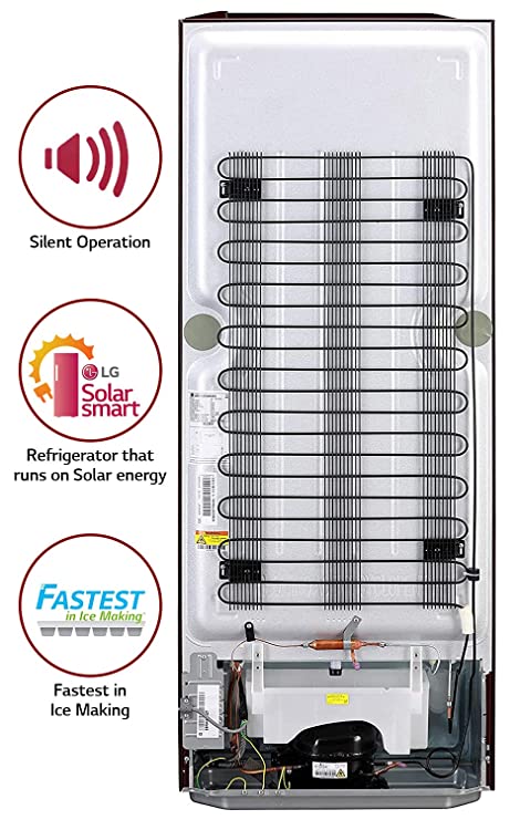 GL-B281BSCX-LG 270 L 3 Star Inverter Direct-Cool Single Door Refrigerator (Scarlet Charm, Moist 'N' Fresh, 2022 Model)