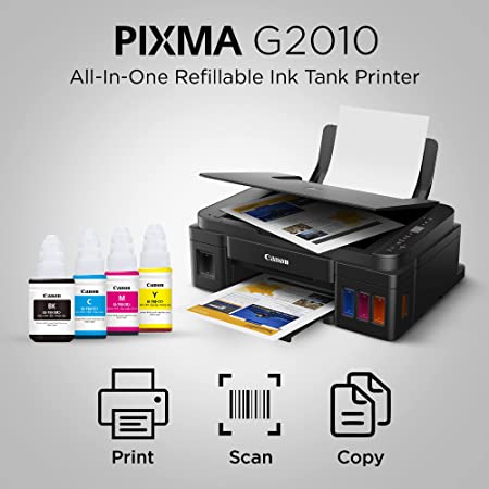 Canon Pixma G2010 All-in-One Ink Tank Colour Printer (Black)