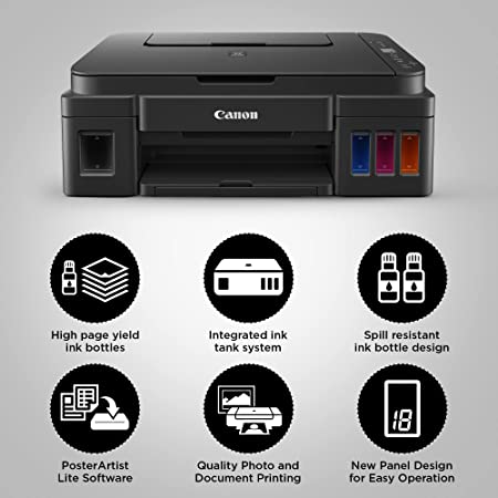Canon Pixma G2010 All-in-One Ink Tank Colour Printer (Black)