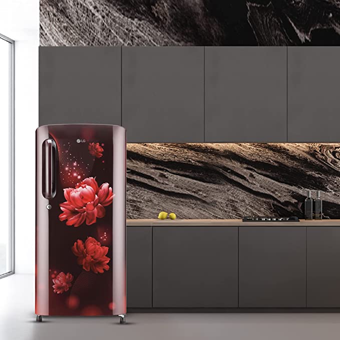 GL-B201ASCD-LG 185 L 3 Star Direct-Cool Single Door Refrigerator ( Scarlet Charm, Moist 'N' Fresh)