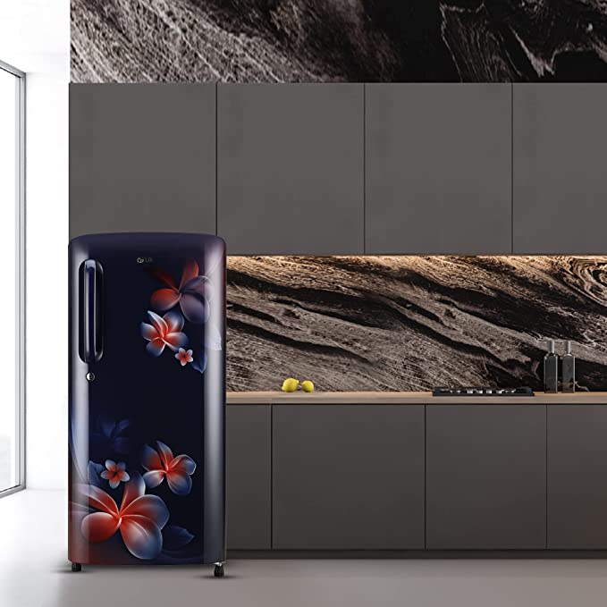 LG-GL-B201ABPD-185 L 3 Star Direct-Cool Single Door Refrigerator (Blue Plumeria, Moist 'N' Fresh, Gross Volume- 190 L)