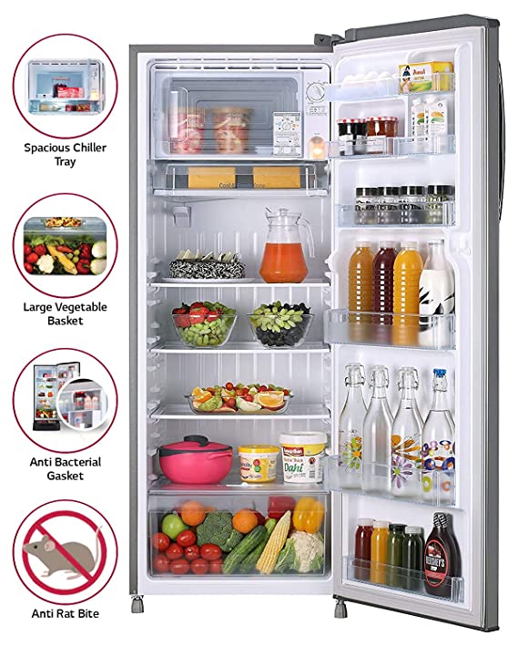 LG-GL-B281BPZX 261 L 3 Star Inverter Direct Cool Single Door Refrigerator