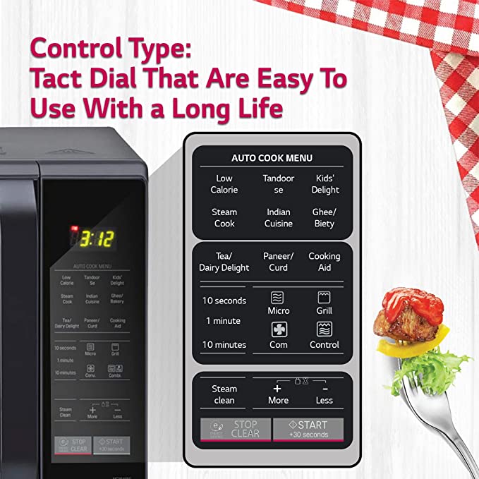 MC2846BG-LG 28 L Convection Microwave Oven (Black)