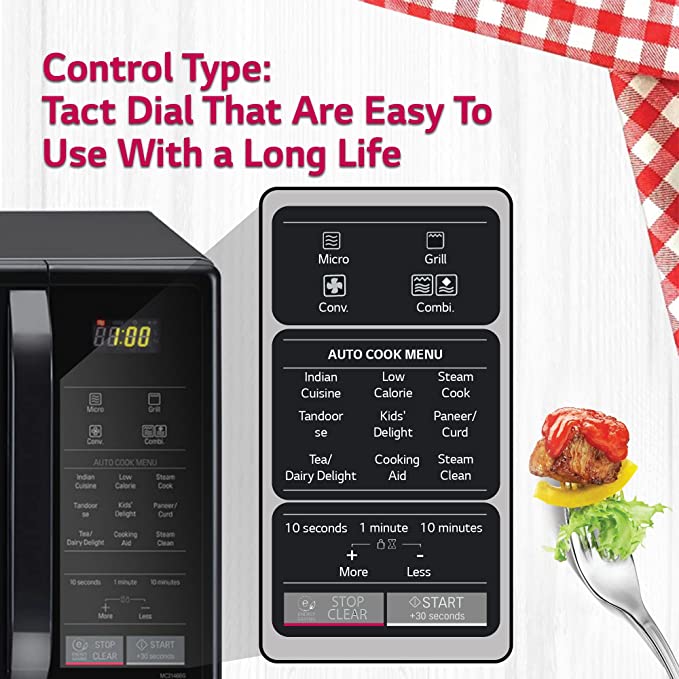 MC2146BG-LG 21 L Convection Microwave Oven (Glossy Black)