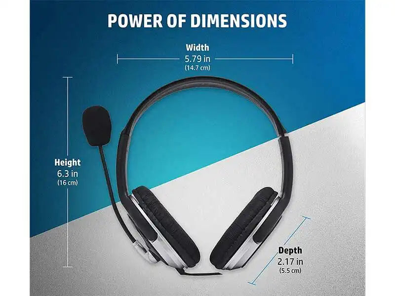 HP Wired On Ear Headphones With Mic noise cancelling