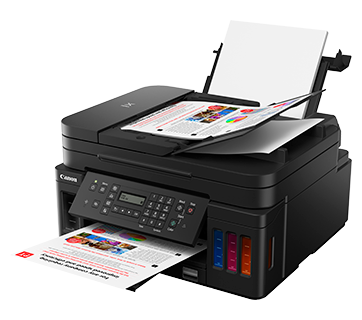 Canon Pixma G7070 All-in-One Wireless Ink Tank Color Printer with Network, FAX and ADF (Black)