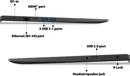 UN.EGJSI.033-Acer Extensa Core i3 11th Gen - (8 GB/256 GB SSD/Windows 11 Home) EX 215-54 Thin and Light Laptop (15.6 Inch, Charcoal Black, 1.7 Kg)