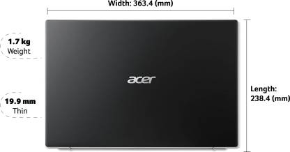 UN.EGJSI.033-Acer Extensa Core i3 11th Gen - (8 GB/256 GB SSD/Windows 11 Home) EX 215-54 Thin and Light Laptop (15.6 Inch, Charcoal Black, 1.7 Kg)
