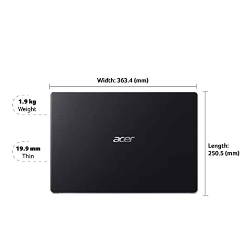 NX.EFTSI.007-Acer Extensa 15 EX215-31 Intel® Pentium® Silver N5030 Processor 4 GB DDR4 RAM 256GB PCIe NVMe SSD Intel® UHD Graphics 605 W11 15.6″ FHD Acer ComfyView LED LCD Shale Black