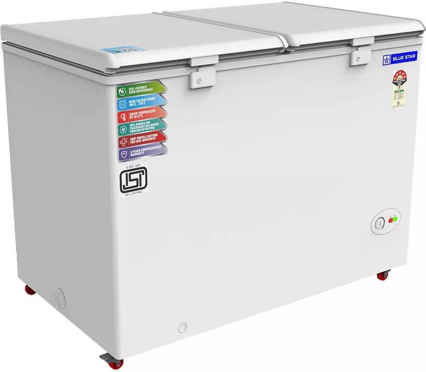Blue Star CF5-330NEWY 310 liters Double Door Deep Freezer 310 Liter White  5-Star