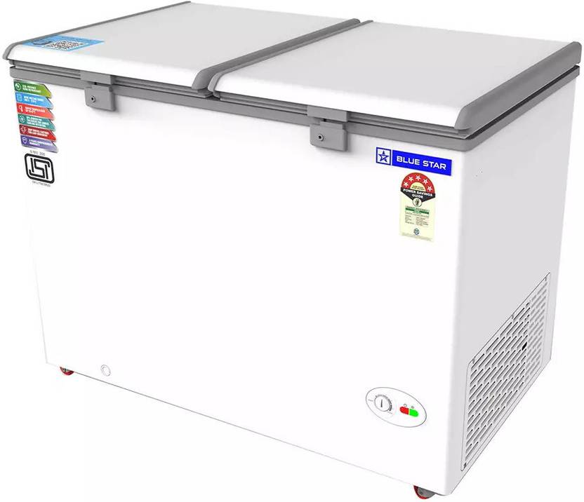 Blue Star CF5-330NEWY 310 liters Double Door Deep Freezer 310 Liter White  5-Star