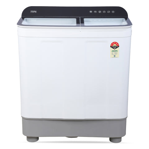 Haier-HTW100-178BK 10 kg Semi-Automatic Washing Machine With Toughened Glass