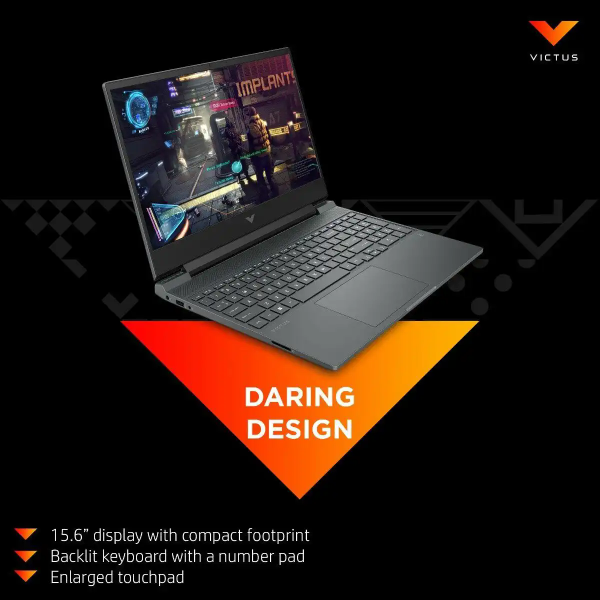 Victus Gaming Laptop 15 (39.62 cm) fb0052AX AMD Ryzen™ 7 processor| Windows 11 Home|39.6 cm (15.6) diagonal FHD display| NVIDIA® GeForce RTX™ 3050 |512 GB PCIe® NVMe™ TLC M.2 SSD| 8 GB DDR4-3200 MHz RAM (1 x 8 GB)| TNR for better video calling