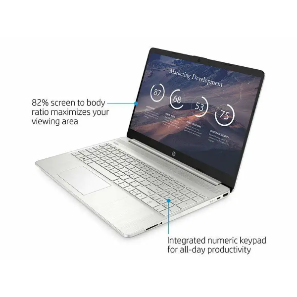 HP Laptop 15s-fq5007TU 12th Generation Intel® Core™ i3 processor| Windows 11 Home| 39.6 cm (15.6) diagonal FHD display| Intel® UHD Graphics| 512 GB PCIe® NVMe™ M.2 SSD| 8 GB DDR4-3200 MHz RAM (1 x 8 GB)| Backlit KBD; Alexa built-in