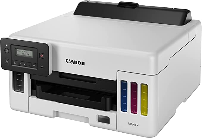 Canon MAXIFY GX5070 - A4 Wi-Fi Refillable Ink Tank Business Duplex Printer. Wi-Fi & Wi-Fi Direct, Apple Airprint™ and Mopria™ Print Service, white color