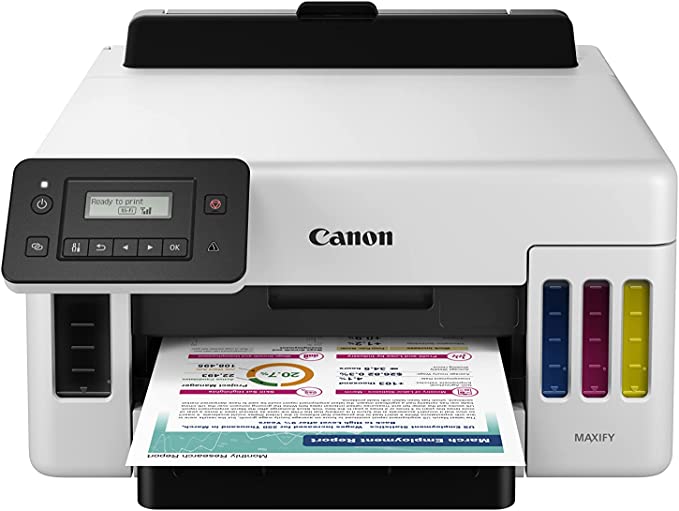 Canon MAXIFY GX5070 - A4 Wi-Fi Refillable Ink Tank Business Duplex Printer. Wi-Fi & Wi-Fi Direct, Apple Airprint™ and Mopria™ Print Service, white color