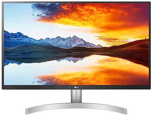 27UL500-LG 68.58 cm (27 inch) 4K-UHD (3840 x 2160) HDR 10 Monitor (Gaming & Design) with IPS Panel, HDMI x 2, Display Port, AMD Freesync (Silver Stand with White Body)