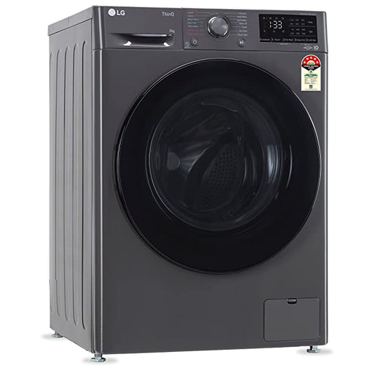 FHV1409Z4M-LG 9 Kg 5 Star Inverter Wi-Fi Fully-Automatic Front Loading Washing Machine with Inbuilt heater  Middle Black, AI DD Technology & Steam for Hygiene