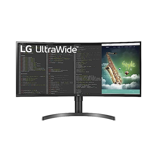 35WN75C-LG 35” QHD (3440 x 1440) Curved Monitor with sRGB 99% Color Gamut and HDR 10 and USB-Type C (94W Power Delivery)