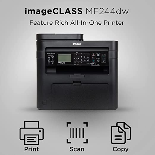 MF244DW Canon Digital Multifunction Laser Printer, Black, Standard